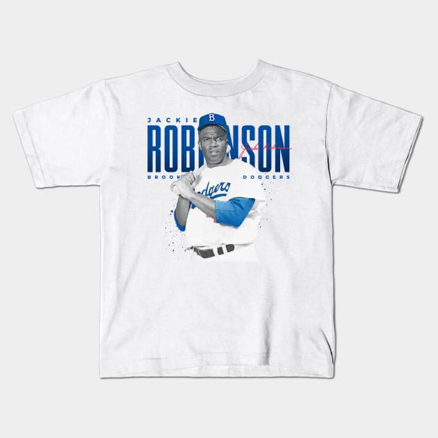 Jackie Robinson Kids T-Shirt by Juantamad